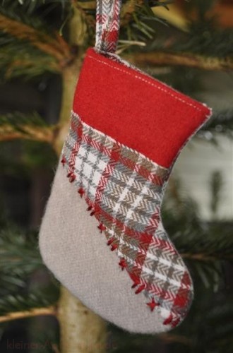 Artefina Kleiner Weihnachtsstrumpf Patchwork