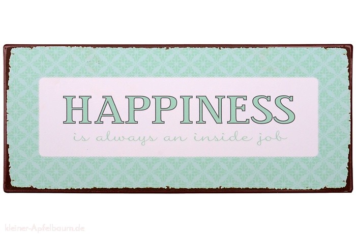 Ib Laursen Metallschild HAPPINESS