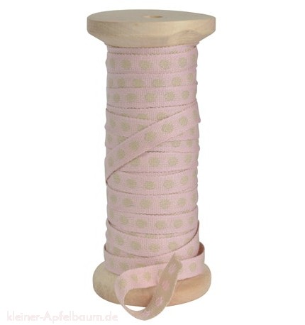 Band Punkte rosa-beige