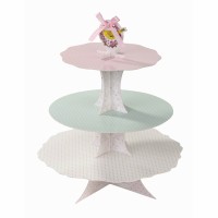 3stöckige Papp Tortenetagere Pastellnostalgie