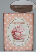 Metallschild Cupcakes apricot