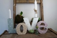 Kerzenhalter Buchstaben LOVE -SALE-