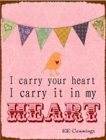 Metallschild I carry your heart
