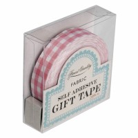 Stoff Klebeband Rosa-Weiß-Kariert